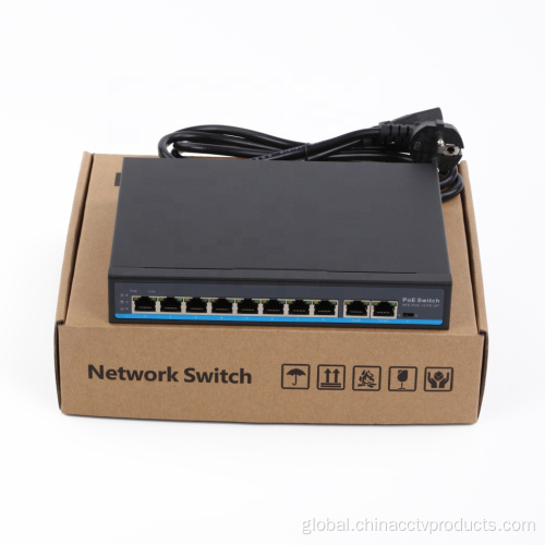 PoE Switch Power over Ethernet 8Port CCTV PoE Switches 48v Supplier